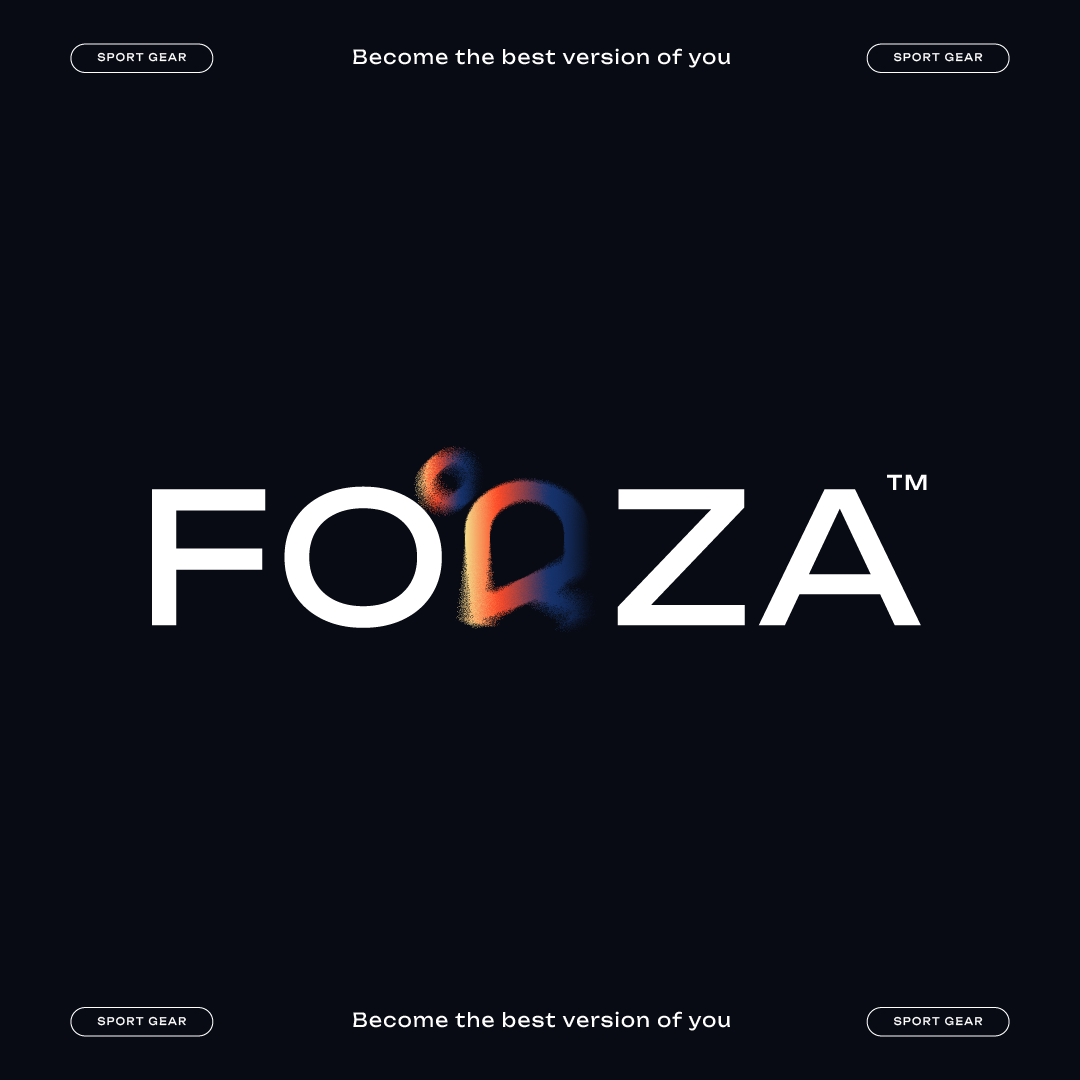FORZA sport gear brand logo design
