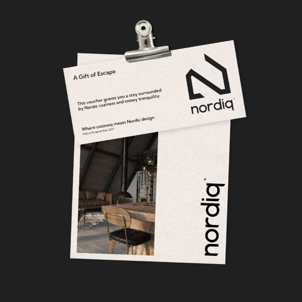 gift voucher design for Nordiq brand