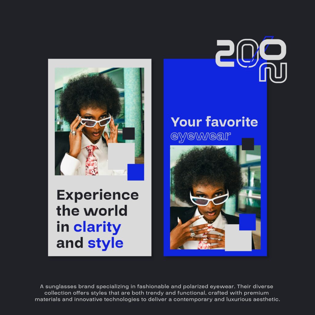 social media post design for 20/20 eyewear brand